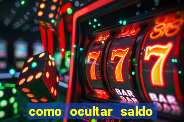 como ocultar saldo na betfair